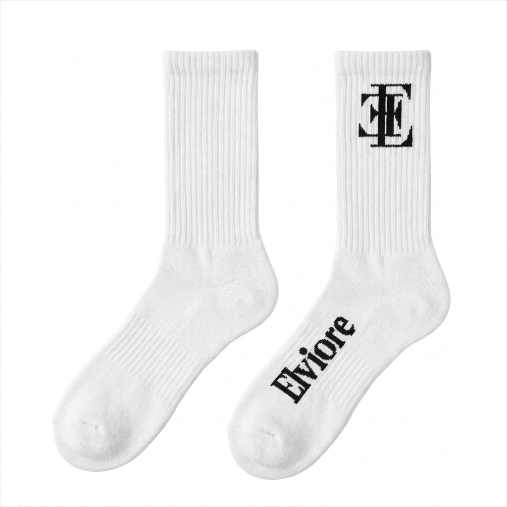 Elviore White Socks - 1 Pair
