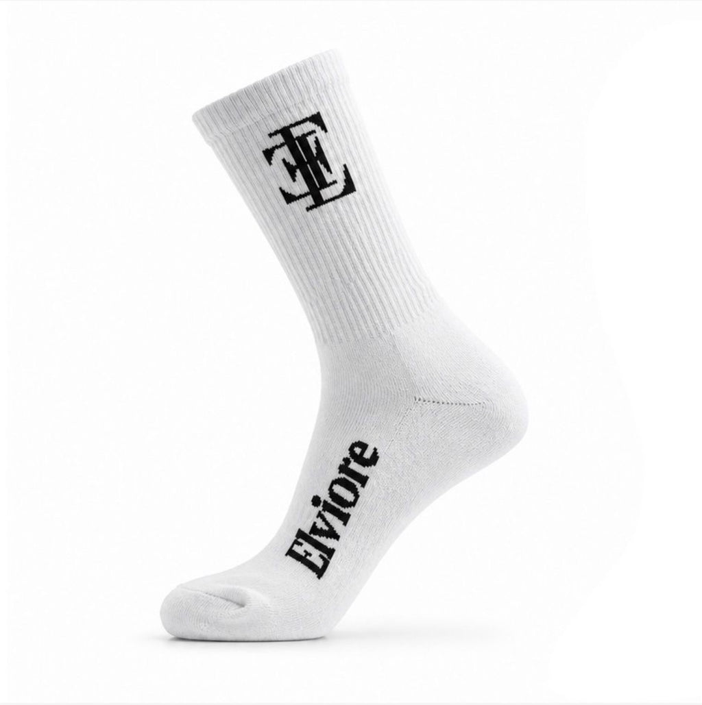 Elviore White Socks - 1 Pair