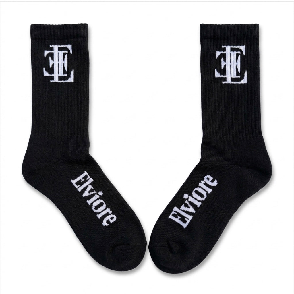 Elviore Black Socks - 1 Pair