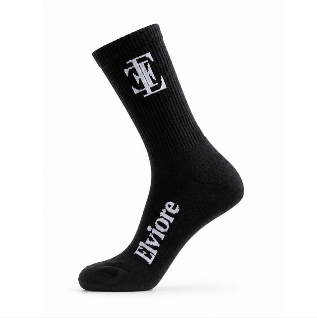 Elviore Black Socks - 1 Pair