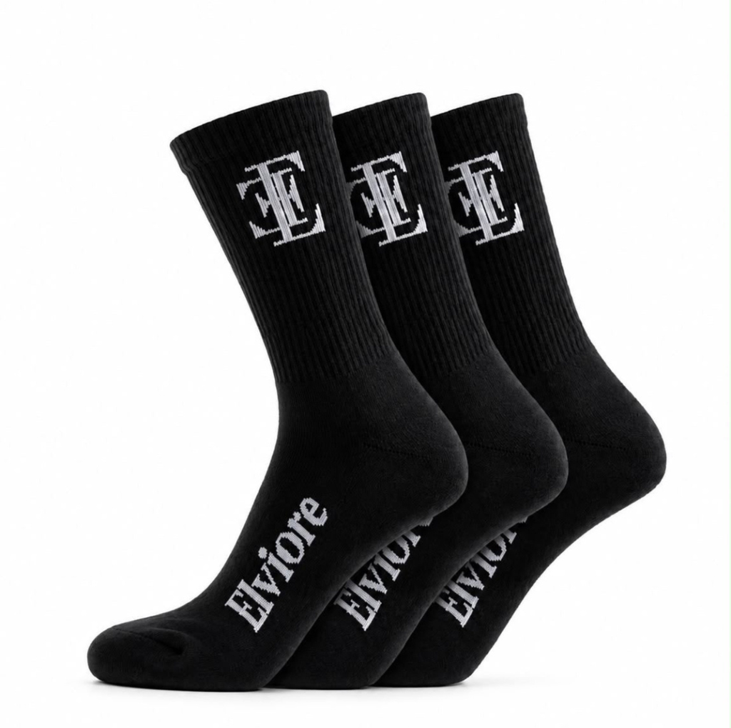 Elviore Black Socks - 3 Pairs